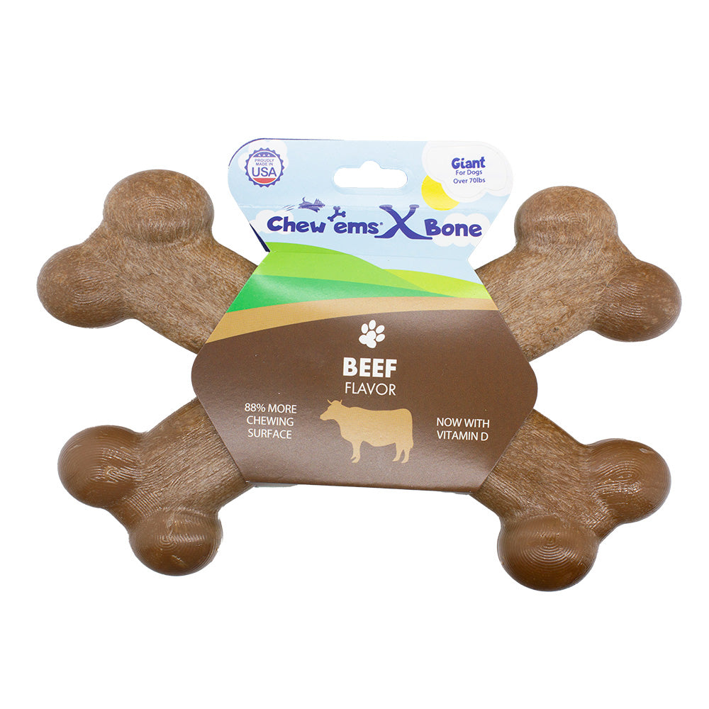 Chew'ems X Bone Dog Chew Toy