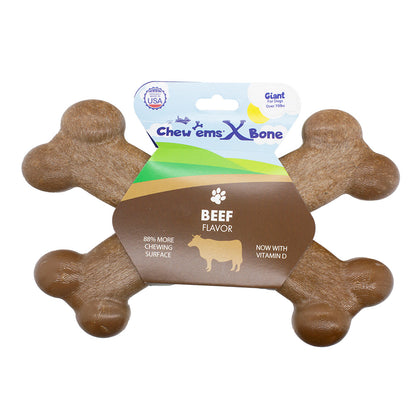 Chew'ems X Bone Dog Chew Toy