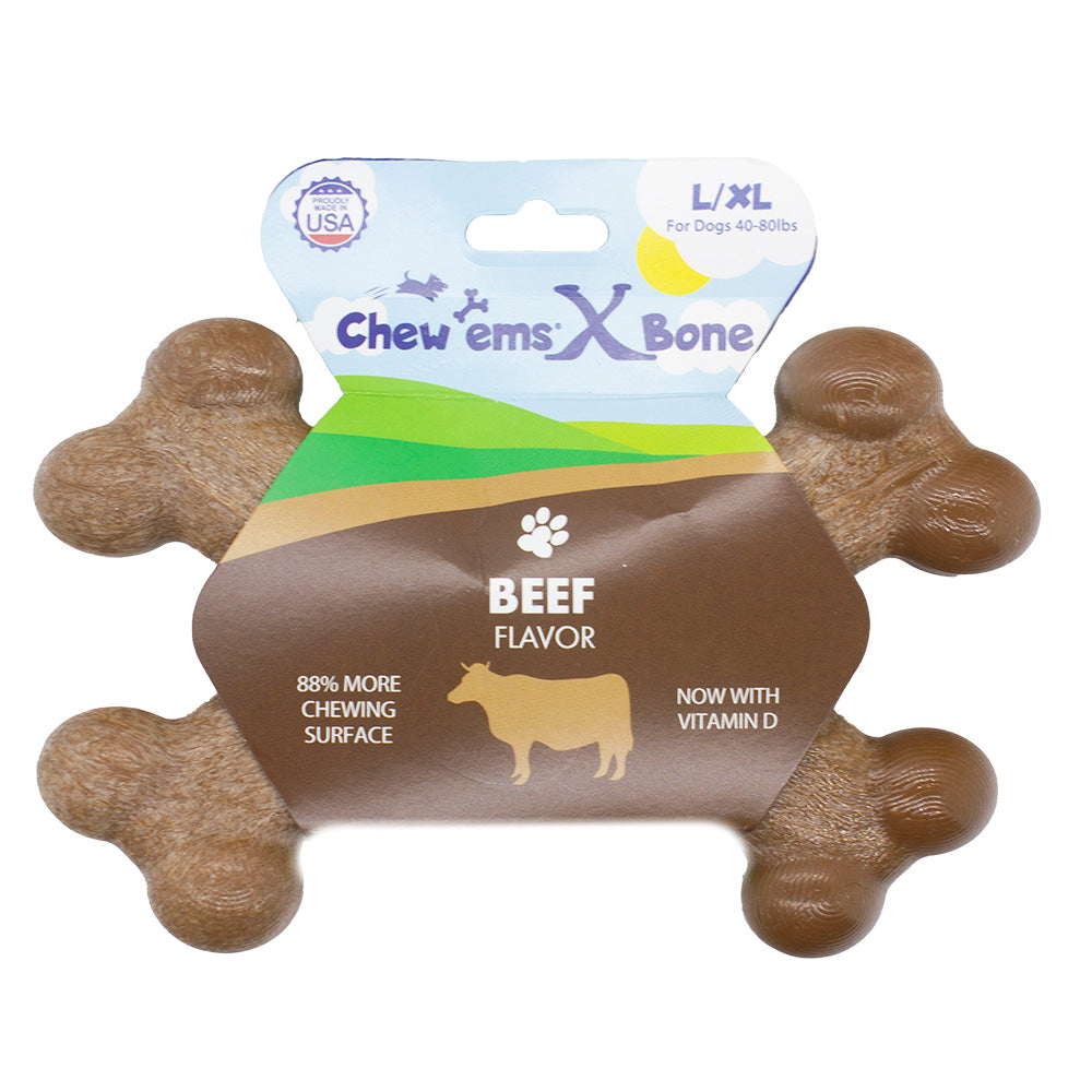 Chew'ems X Bone Dog Chew Toy