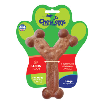 Chew'ems Bacon Large Dog Chew Toy