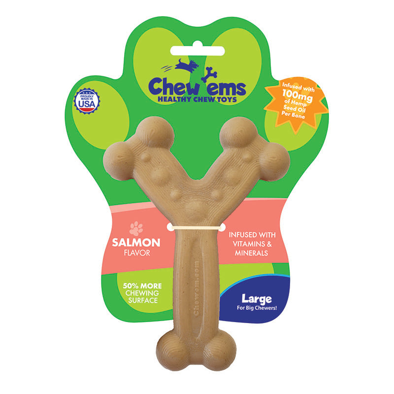 Chew'ems Pumpkin Spice Large Dog Chew Toy with Hemp Seed Oil