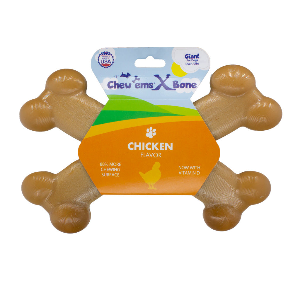 Chew'ems X Bone Dog Chew Toy