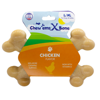 Chew'ems X Bone Dog Chew Toy