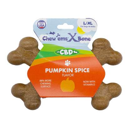 Chew'ems X Bone Dog Chew Toy with Hemp Seed Oil