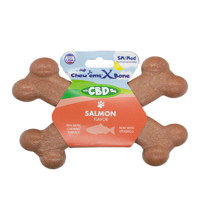 Chew'ems X Bone Dog Chew Toy with Hemp Seed Oil
