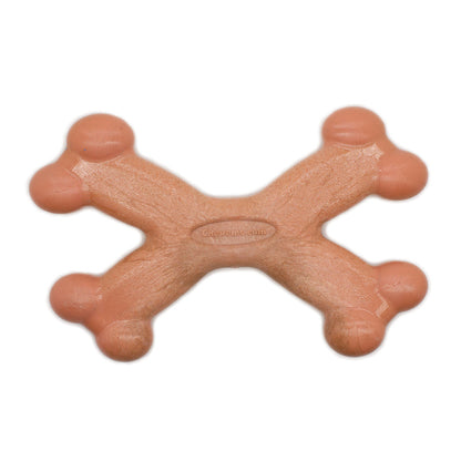 Salmon flavored Chew'ems X Bone large dog toy for power chewers, made in the USA with natural minerals.