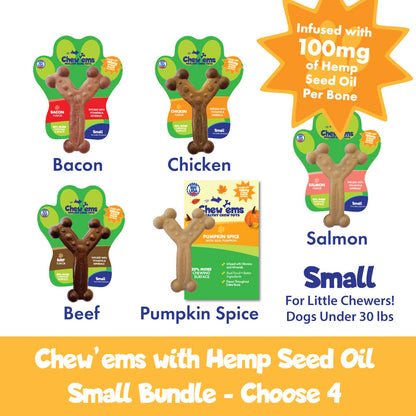 Chew'ems Hemp Seed Oil Collection of Small Bones