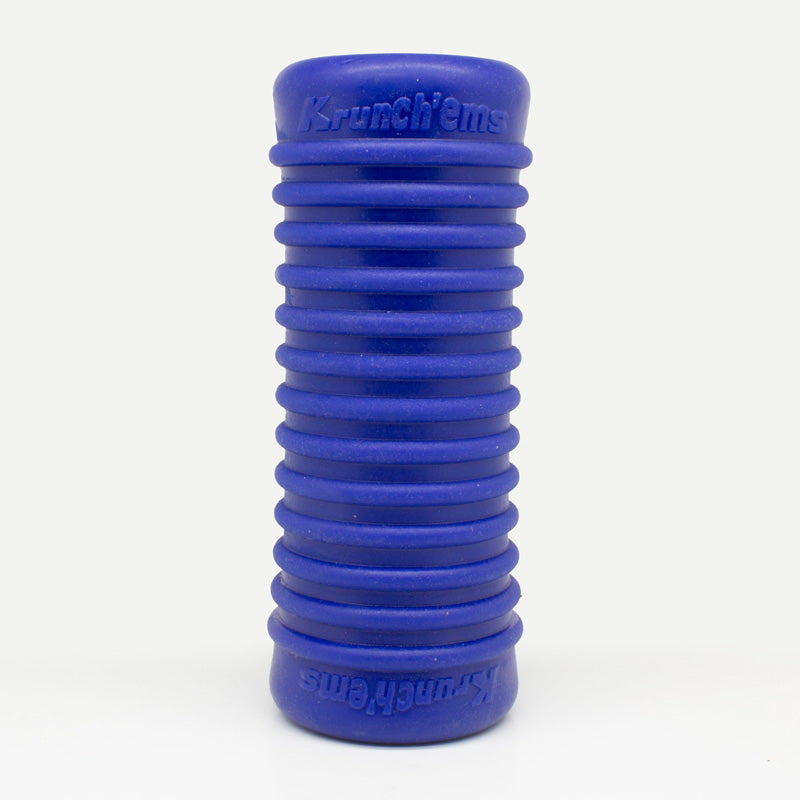 Blue Krunch'ems on white background