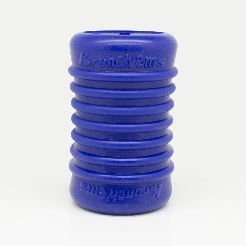 Blue Krunch'ems on white background